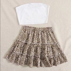 NEW Cheetah print ruffle skirt